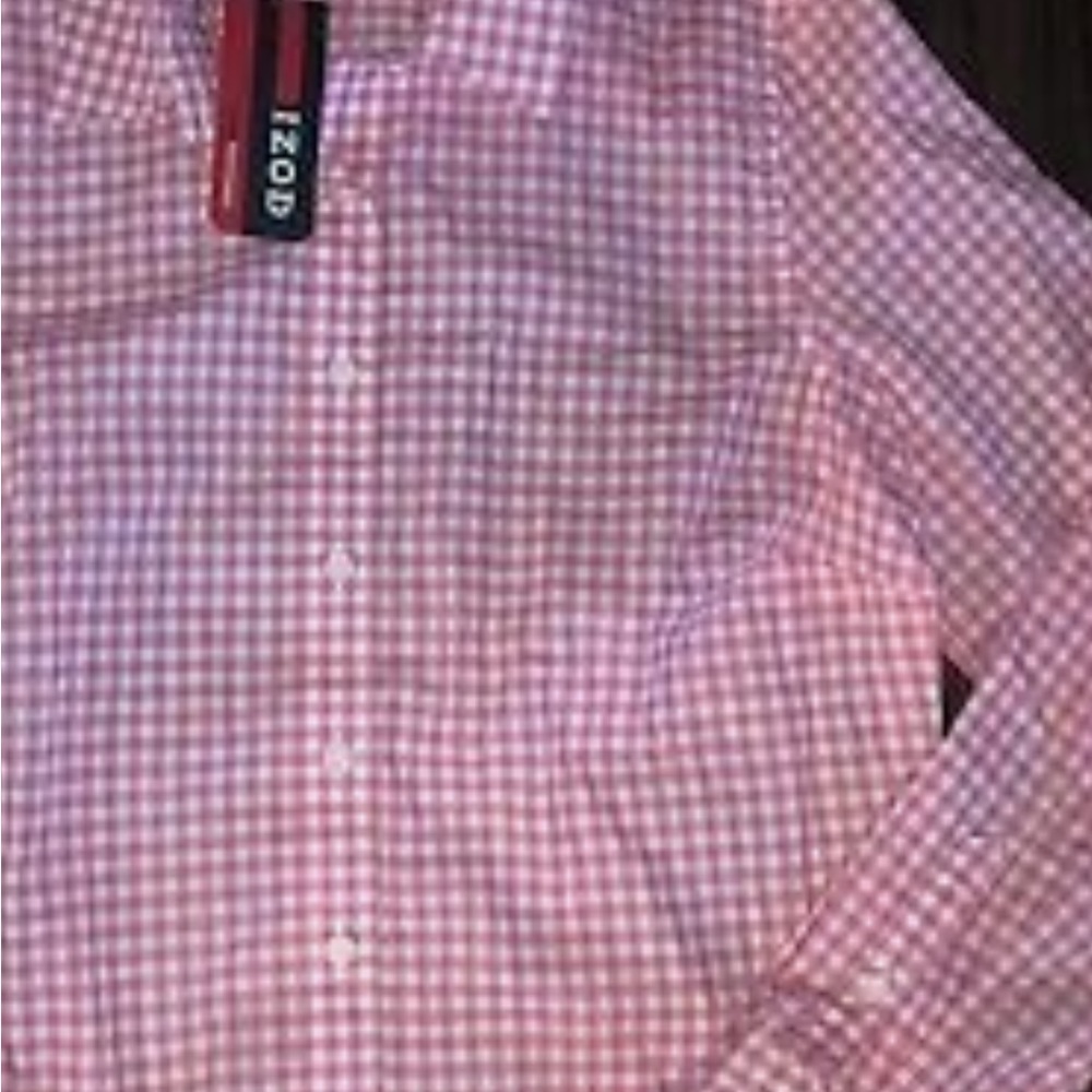 Izod womans pink/white gingham shirt